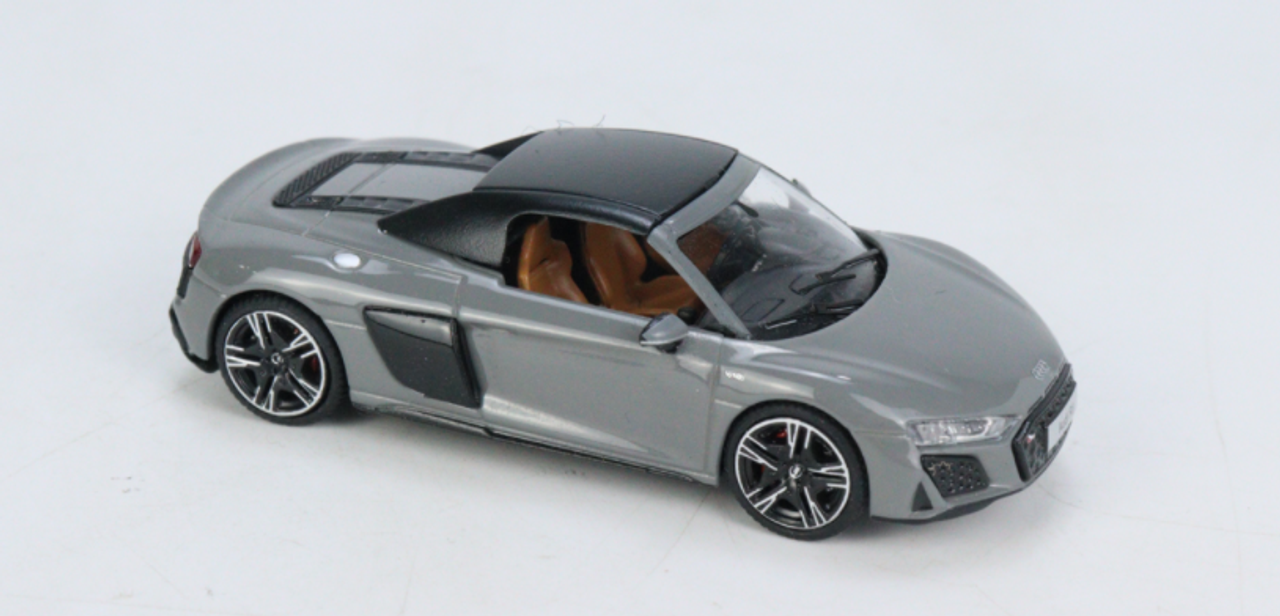 1/64 KENGFAI 2021 Audi R8 Grey Open Diecast Car Model