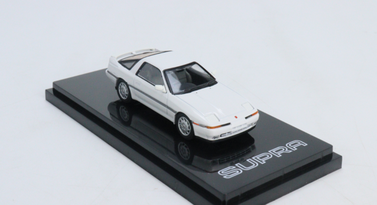  1/64 Hobby Japan Toyota Supra (A70) 3.0GT Turbo Limited Turbo A Duct White Diecast Car Model