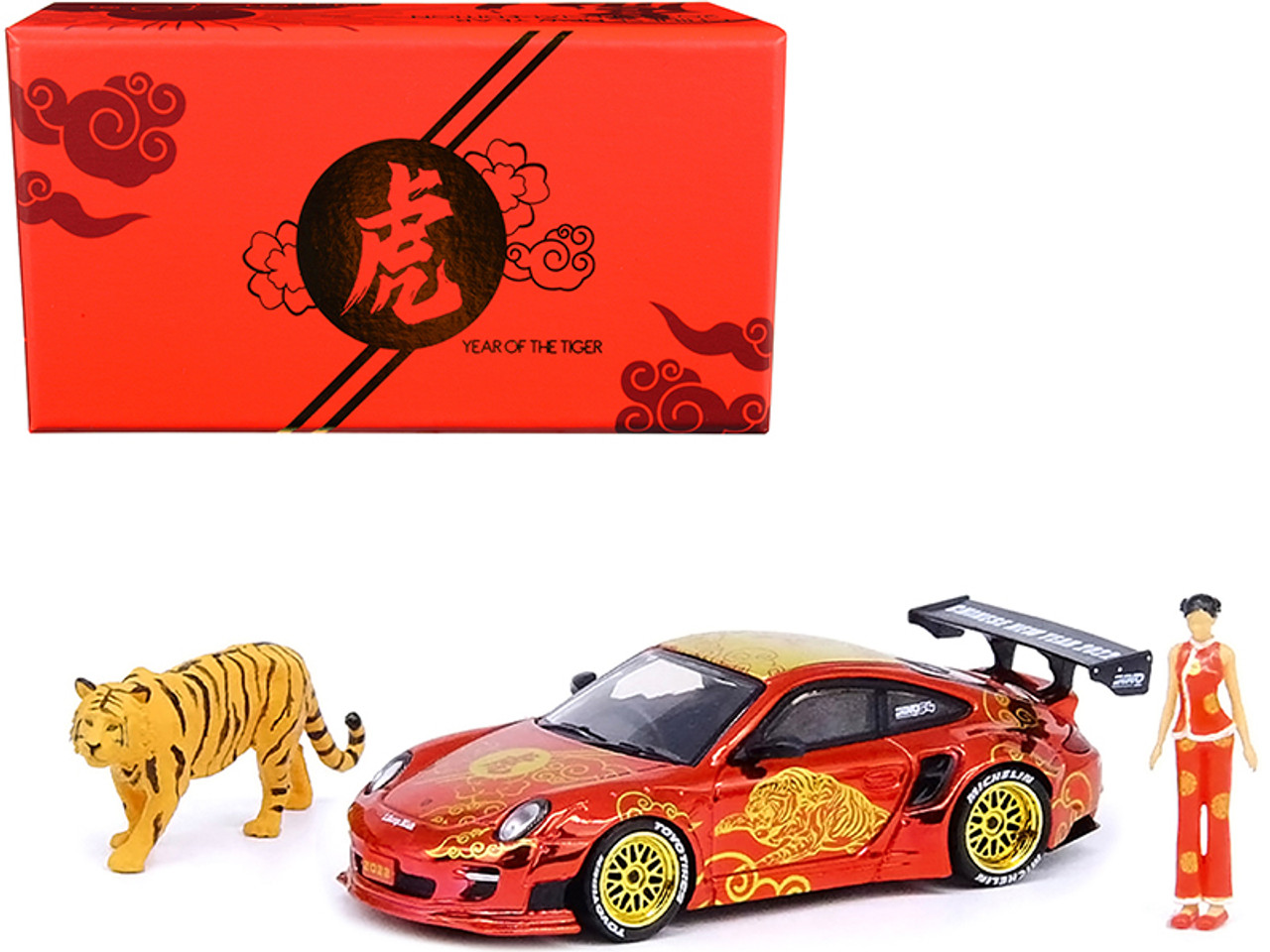 1/64 INNO 64 997 LBWK "YEAR OF THE TIGER 2022" Chinese New Year 2022 Special Edition Figures included Diecast Car Model