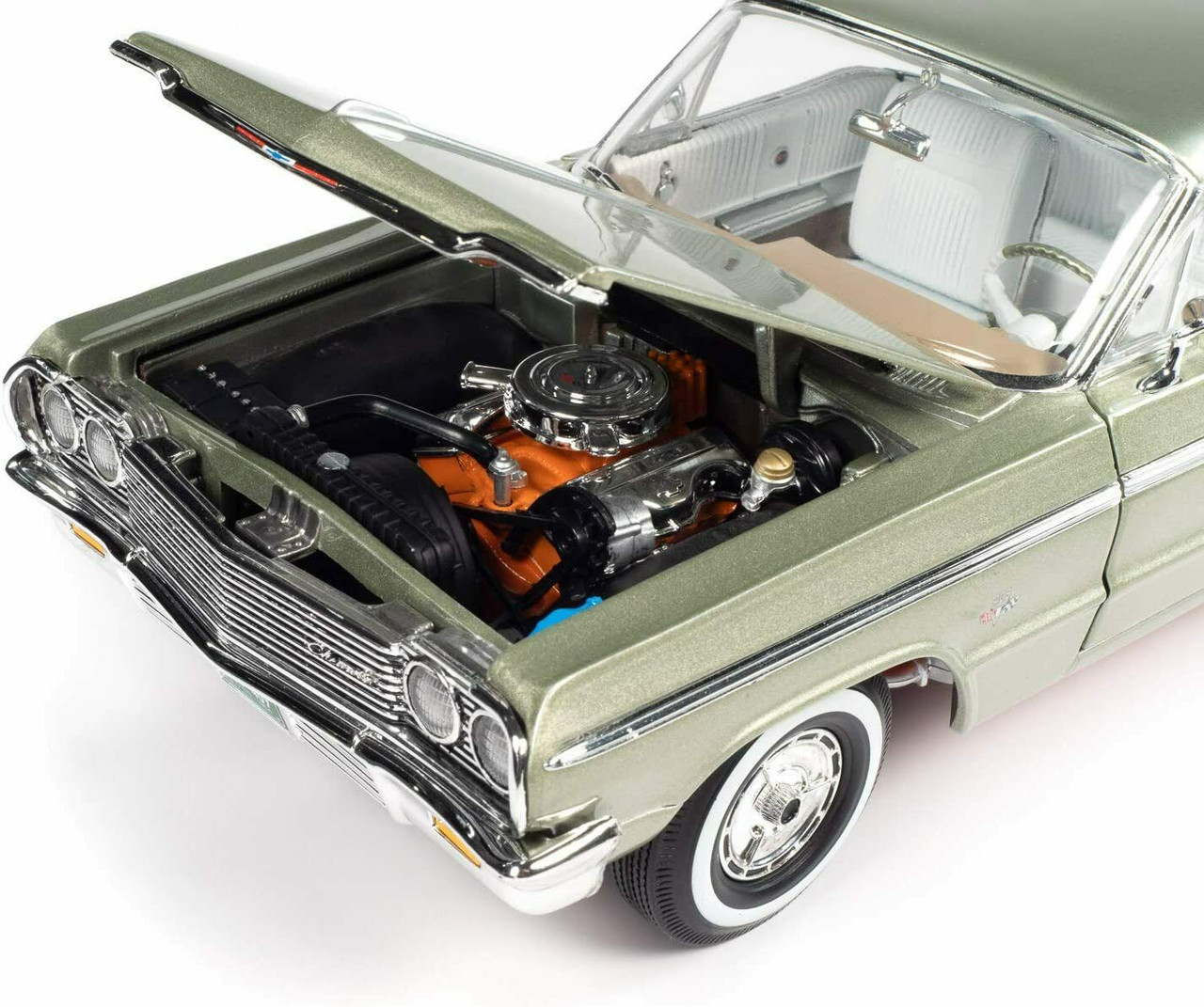 1/18 Auto World 1964 Chevrolet Impala SS 409 (Meadow Green Metallic) Diecast Car Model