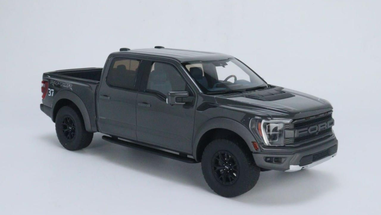 1/18 GT Spriit 2022 Ford F-150 Raptor Pickup Truck (Lead Foot Grey) US Exclusive Resin Car Model