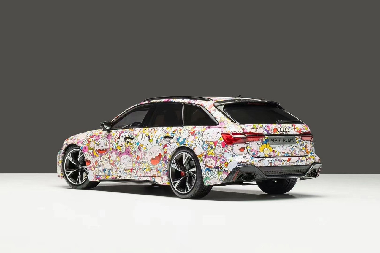 1/18 NSL Audi RS6 Avant C8 Flower Edition Diecast Car Model Limited 199 Pieces