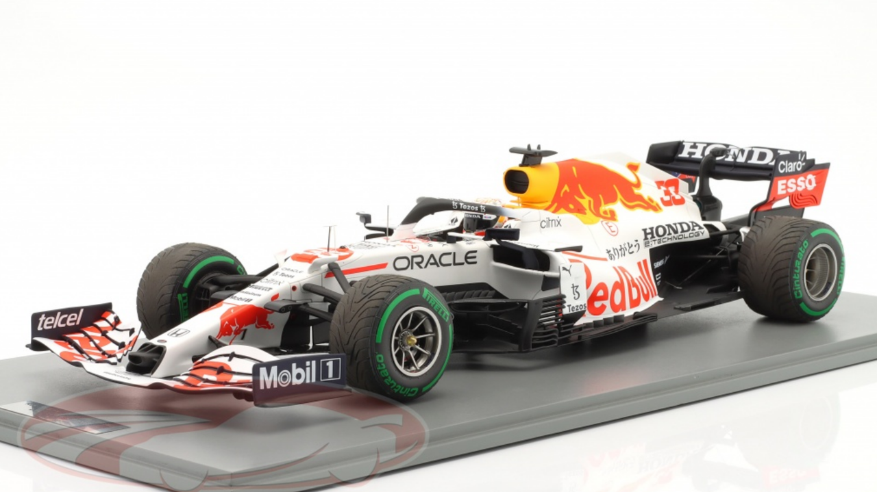 1/12 Red Bull Racing Honda RB16B No.33 Red Bull Racing 2nd Turkish GP 2021 Max Verstappen With Acrylic Cover Limited 1021 Pieces