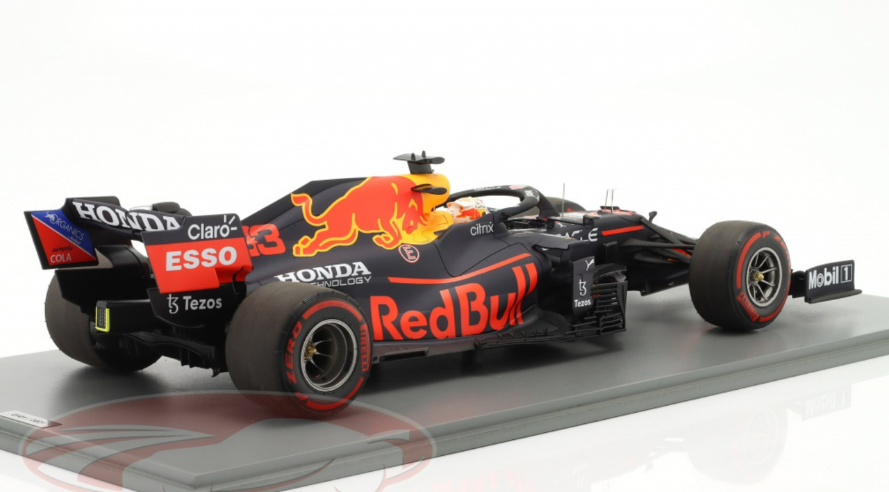 1/12 Spark 2021 Red Bull Racing Honda RB16B No.33 Red Bull Racing Winner Abu Dhabi GP 2021 World Champion Max Verstappen With Acrylic Cover Limited 2021 Pieces