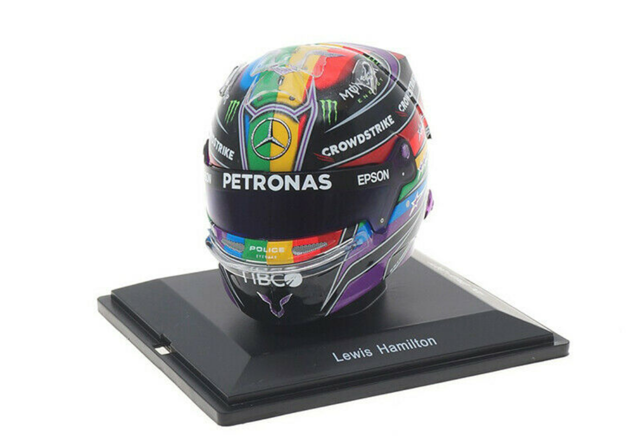 1/5 Spark Mercedes-AMG - Abu Dhabi GP 2021 - Lewis Hamilton Helmet ...