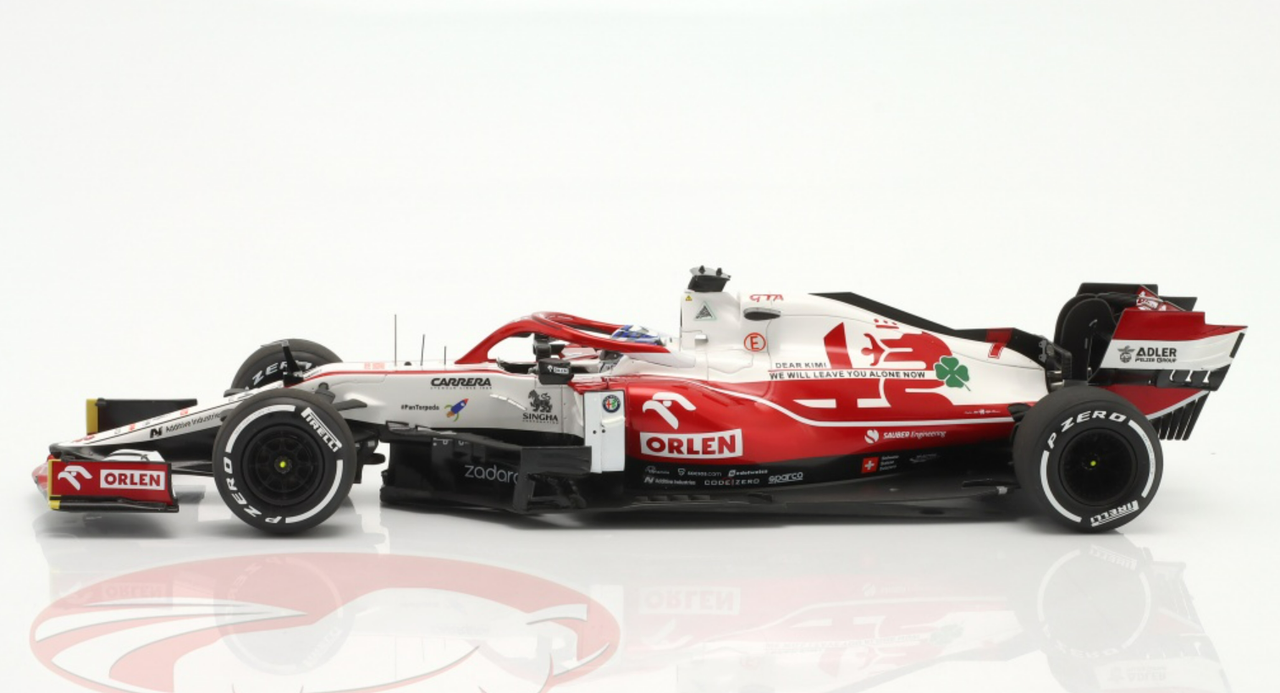 Spark 1:18 F1 2021 Alfa Romeo Racing Orlen C41 No7 Kimi Sauber Abu Dhabi  Diecast Model Car - Railed/motor/cars/bicycles - AliExpress