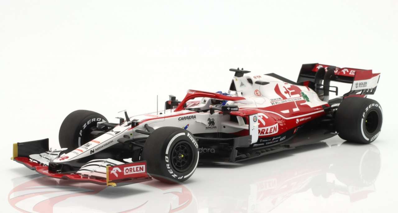 1/18 Spark 2021 Alfa Romeo Racing ORLEN C41 No.7 Alfa Romeo Sauber F1 Team Abu Dhabi GP Kimi Räikkönen Car Model