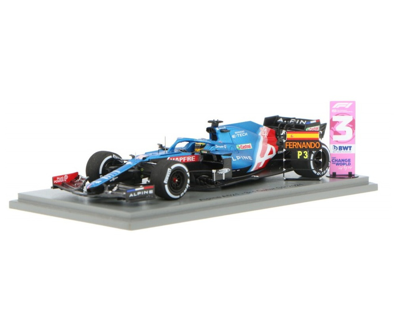 1/43 Spark 2021 Alpine A521 No.14 Alpine F1 Team 3rd Qatar GP 