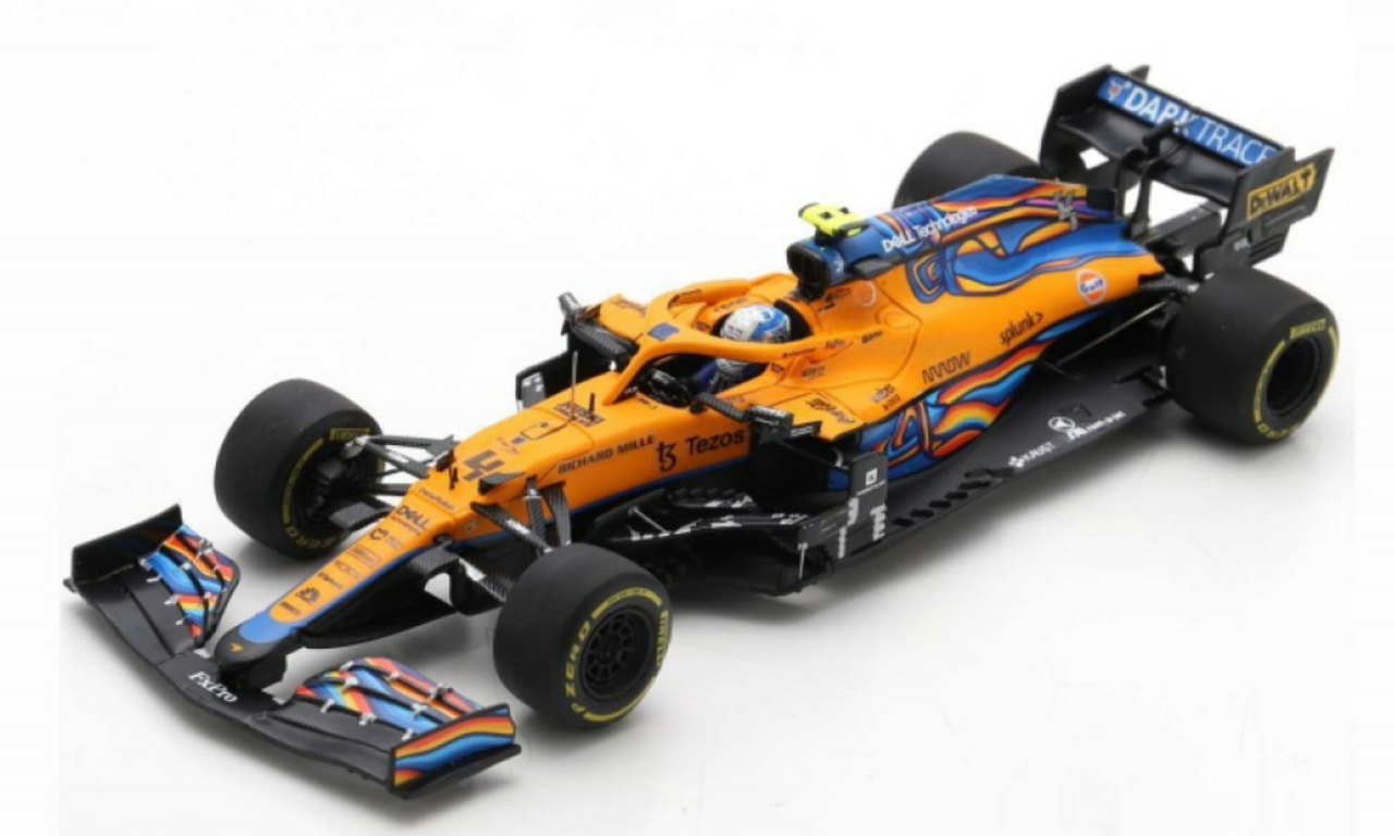 1/43 Spark 2021 McLaren MCL35M No.4 McLaren Abu Dhabi GP Lando Norris Car Model