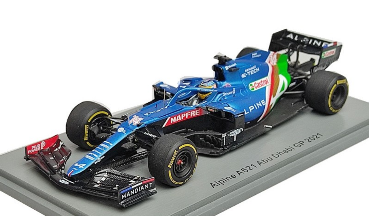 Alpine Renault A521 14 F1 Bahrain 2021 Fernando Alonso Minichamps 417210114  - Miniatures Autos Motos