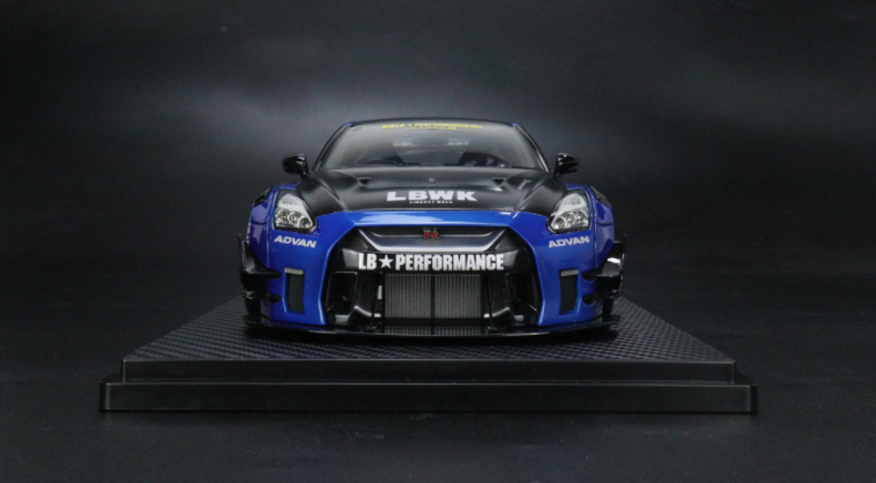 1/18 Ignition Model LB-WORKS Nissan GT-R R35 type 2 Blue Resin Car