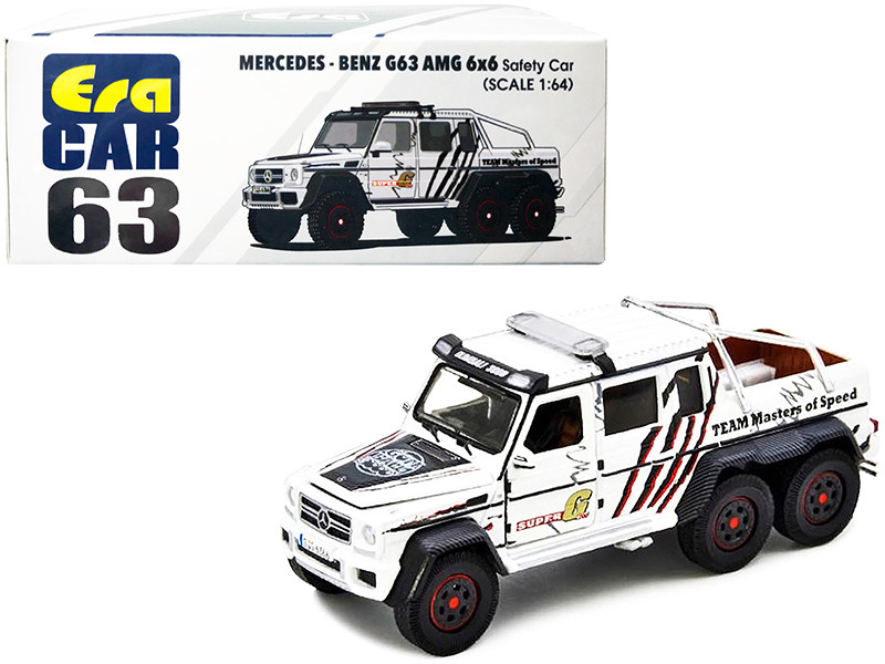Mercedes Benz G63 AMG 6x6 Pickup Truck Safety Car White with