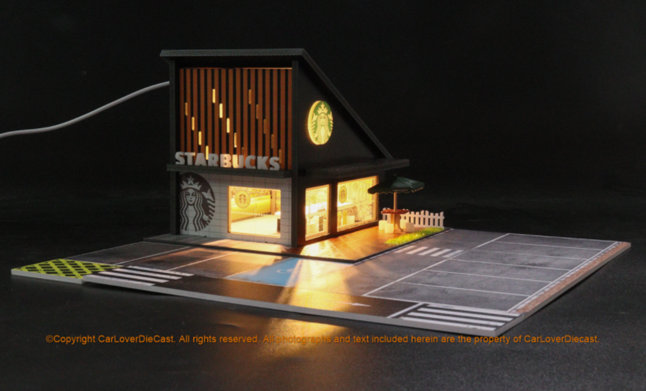 1/64 G-Fans Starbucks Building Diorama Model