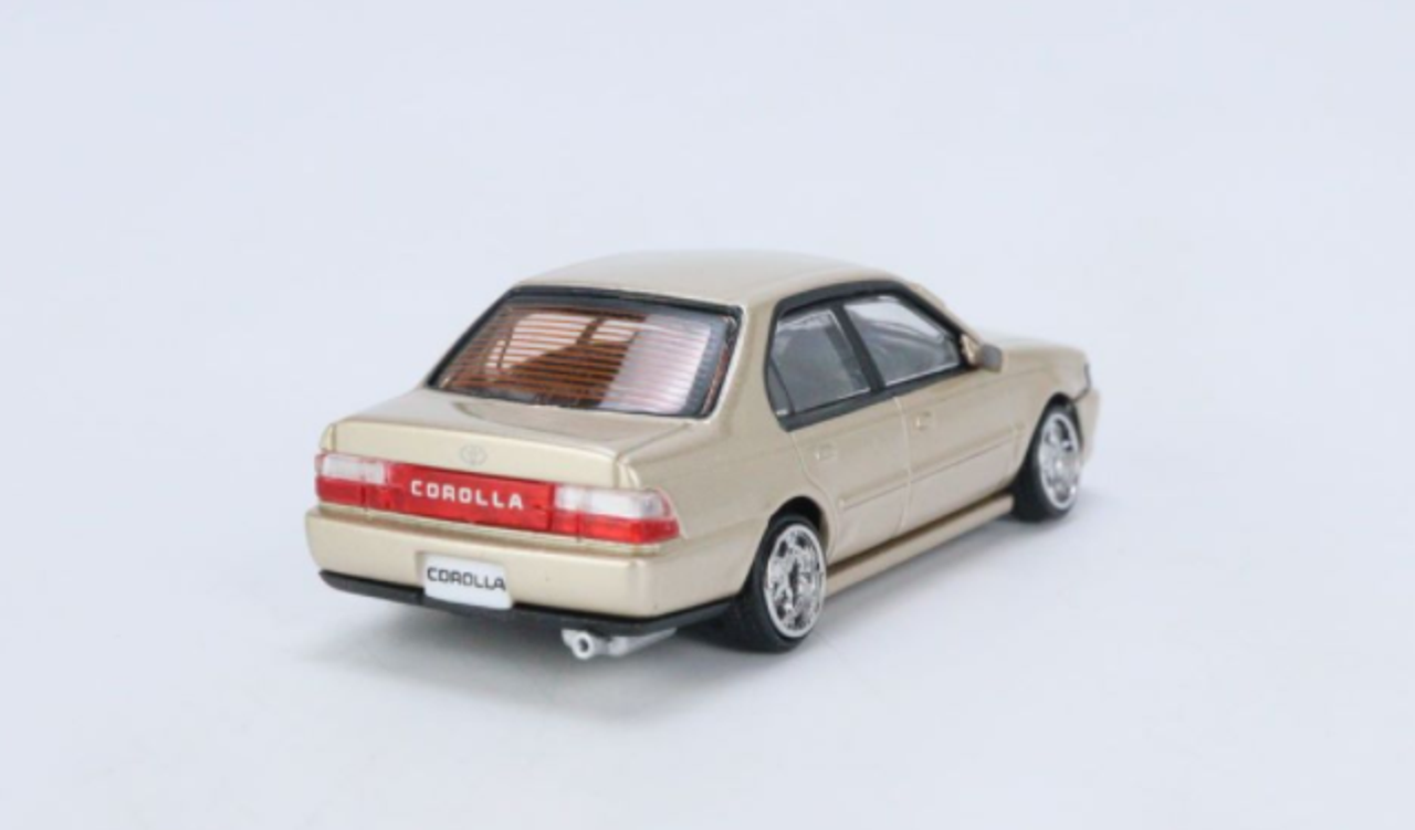 1/64 BM Creations Toyota Corolla 1996 AE100 Champagne Diecast Car Model