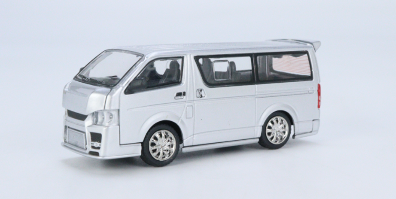 1/64 BM Creations Toyota 2015 Hiace KDH200V Silver Diecast Car Model