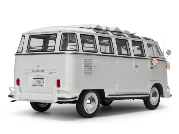 サンスター製　1/12 Volkswargen Type2 T1 箱無し 1/12 Sunstar 1962 Volkswagen VW T1 Wedding Bus Diecast Car Model