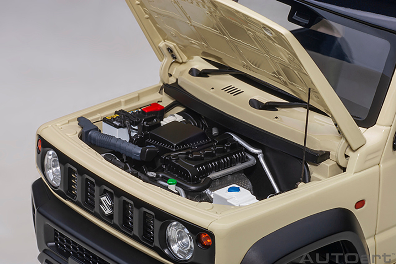 1/18 AUTOart Suzuki Jimny Sierra (JB74) (Cream Chiffon Ivory Metallic with Black Roof) Car Model