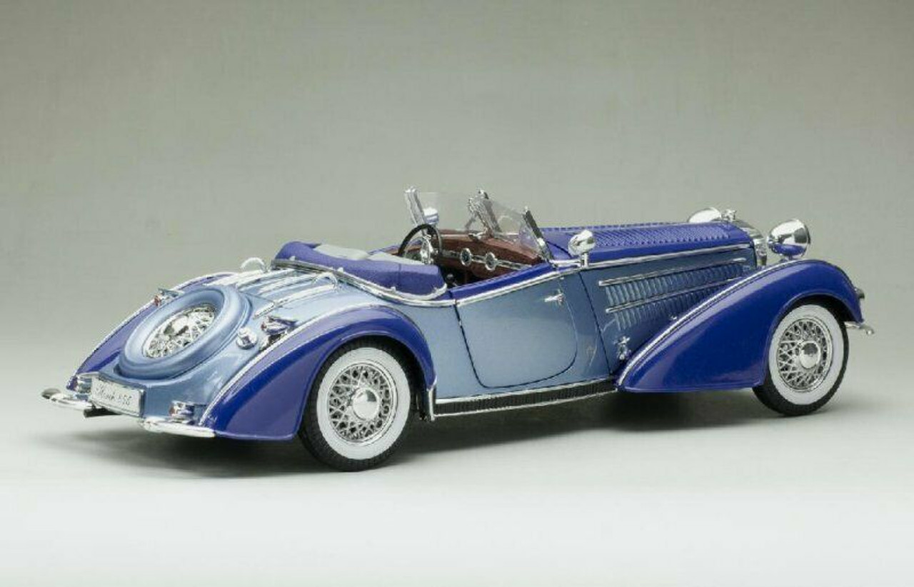 1/18 Sunstar 1939 Horch 855 Roadster (Two Tone Blue) Diecast Car Model