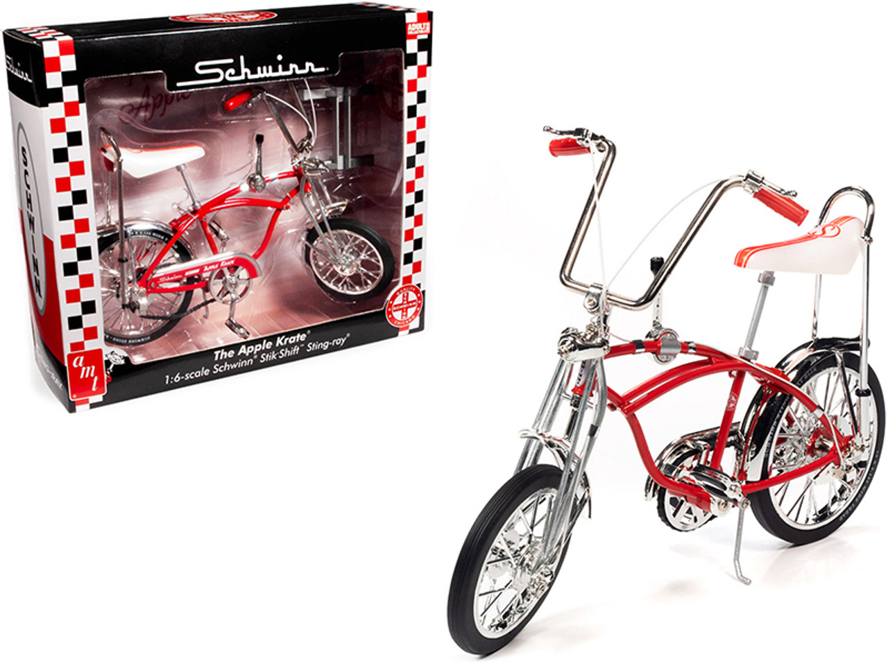 Schwinn Stik-Shift Sting-Ray Bicycle "Apple Krate" Red 1/6 Diecast Model by AMT