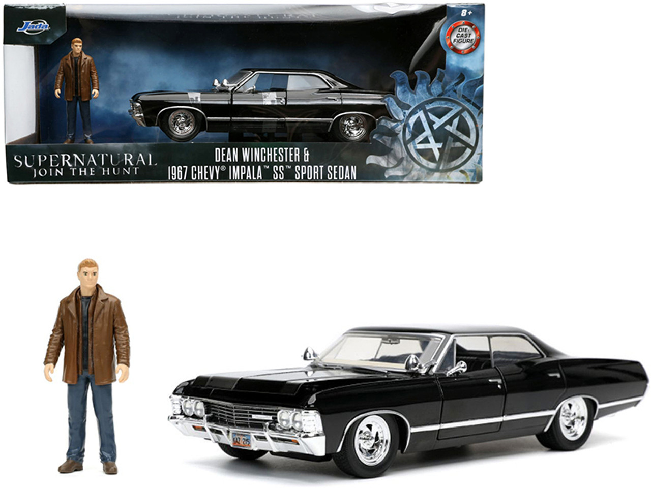 1967 Chevrolet Impala SS Sport Sedan Black and Dean Winchester