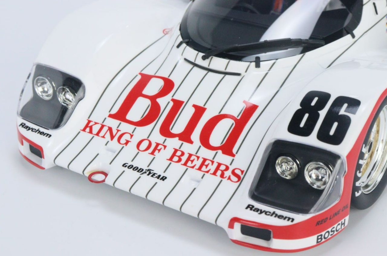 1/18 Top Speed 1987 Porsche 962 #86 Winner 12h Sebring Bayside Disposal Racing Jochen Mass, Bobby Rahal Resin Car Model