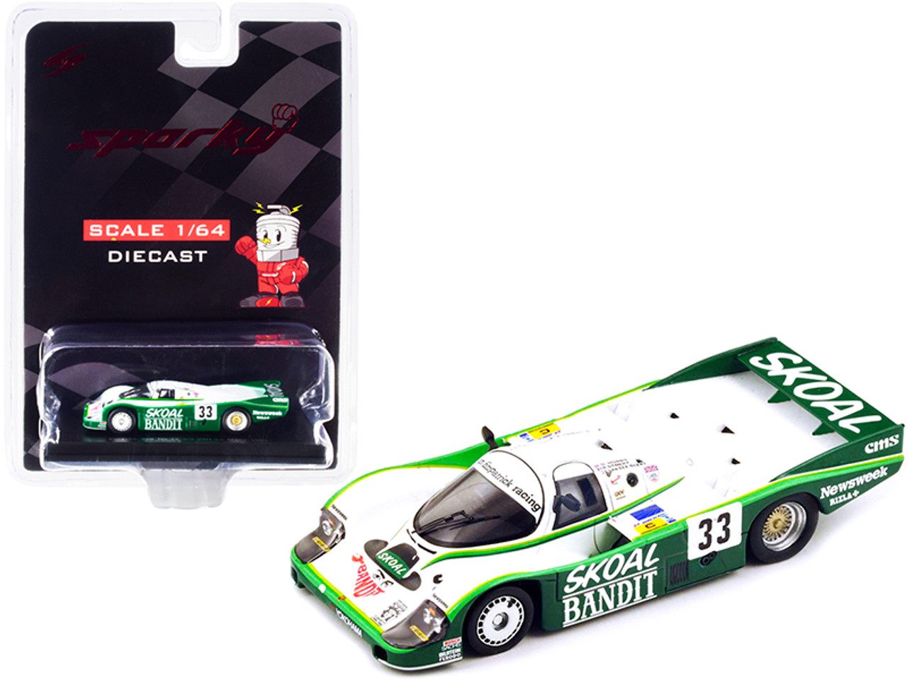 Porsche 956 #33 D. Hobbs - P. Streiff - S. van der Merwe 3rd Place 24H of Le Mans (1984) 1/64 Diecast Model Car by Sparky