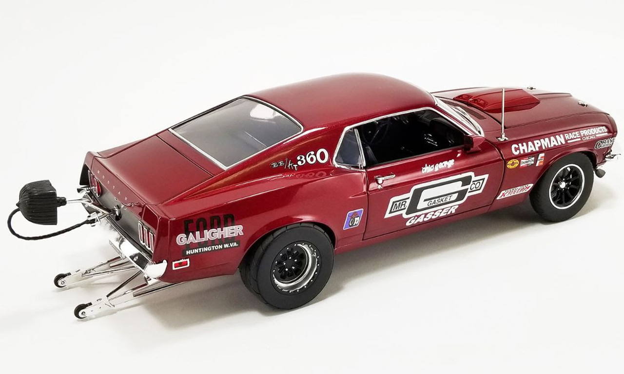 1/18 ACME 1969 Ford Mustang Boss 429 Mr. Gasket Tribute Drag Outlaws Diecast Car Model