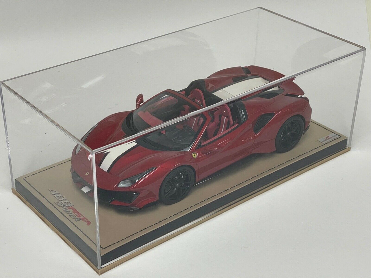 1/18 MR Collection Ferrari 488 Pista Spider David Lee (Rosso Fuoco Red) Resin Car Model Limited 15 Pieces
