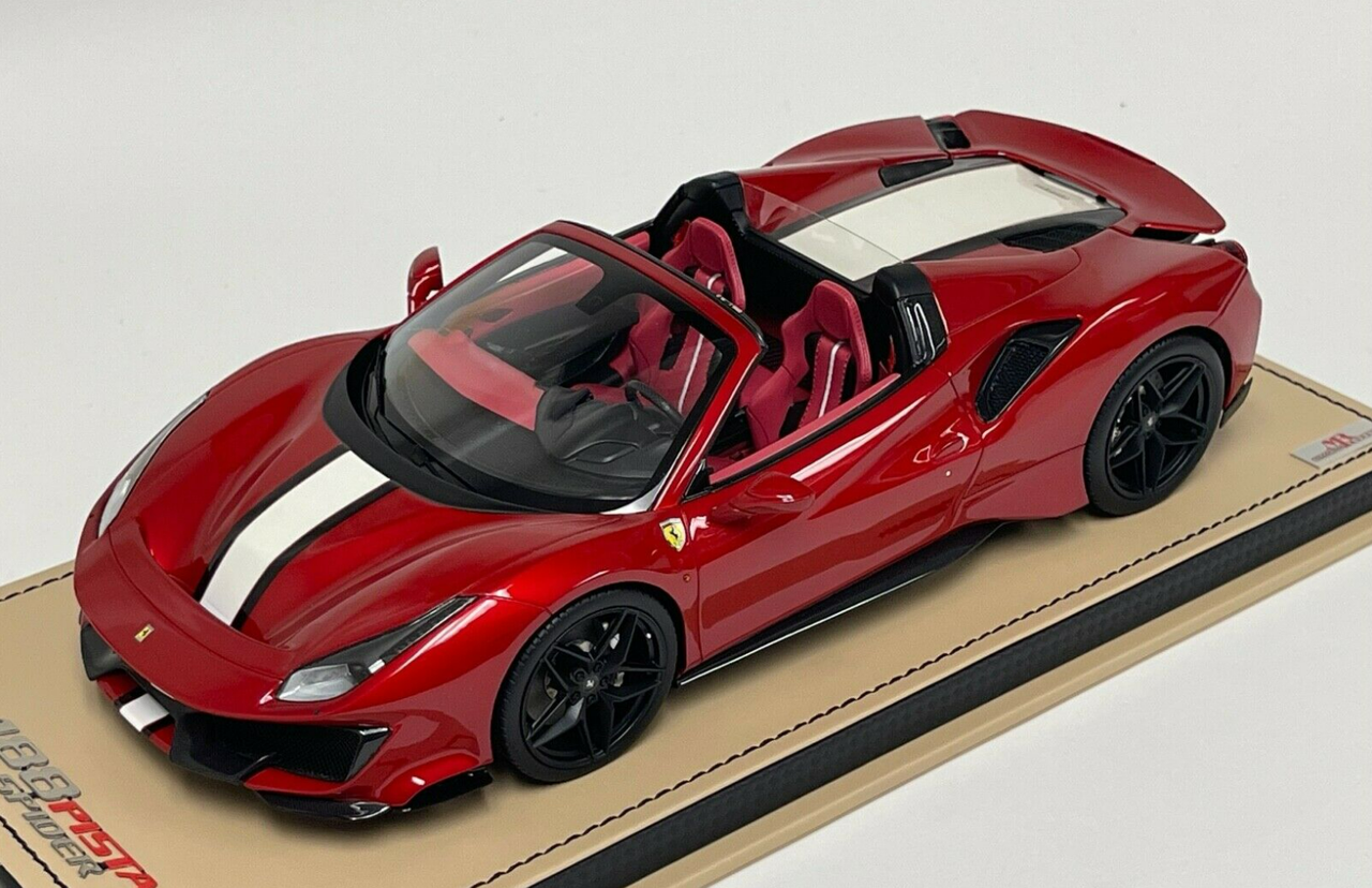 1/18 MR Collection Ferrari 488 Pista Spider David Lee (Rosso Fuoco Red) Resin Car Model Limited 15 Pieces