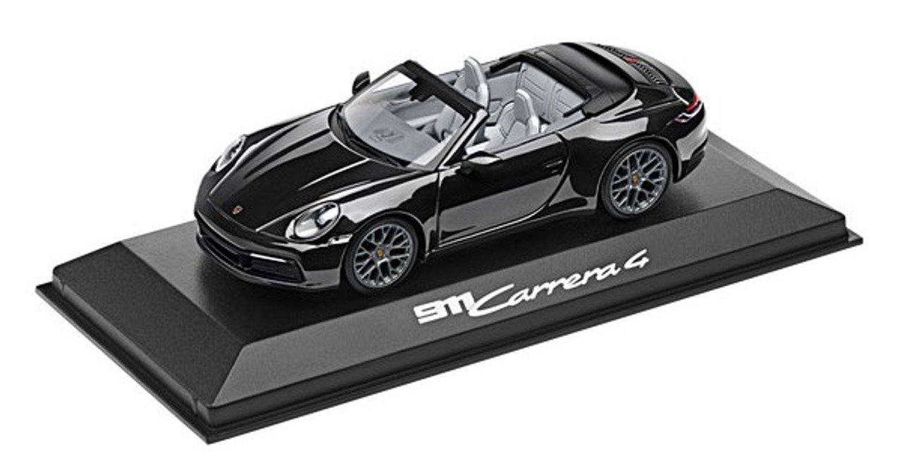 1/43 Dealer Edition 2019 Porsche 911 992 Carrera 4S Cabriolet (Black) Car Model