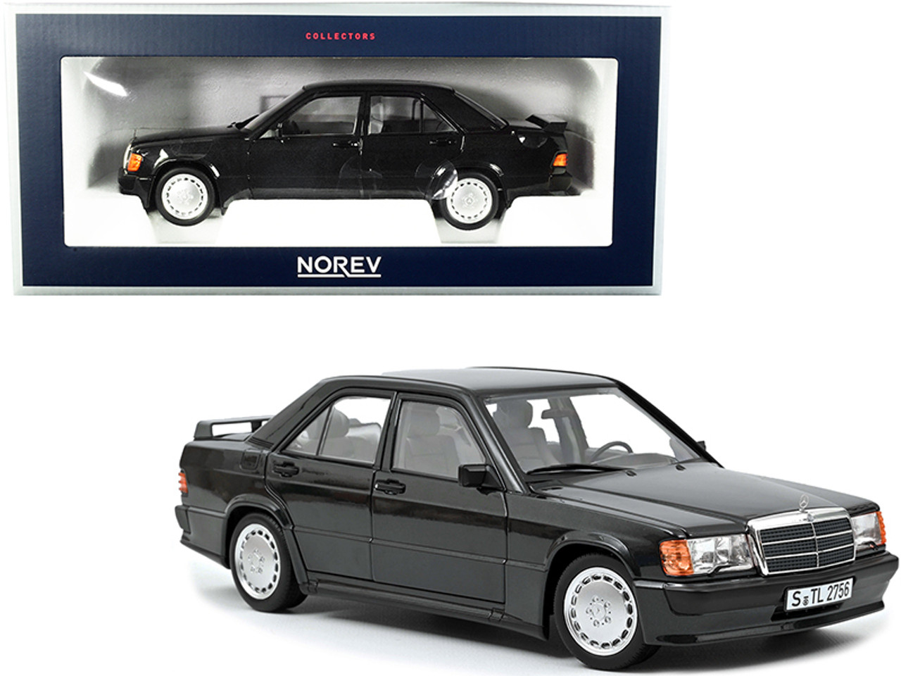 1984 Mercedes Benz 190E 2.3-16 Black Metallic 1/18 Diecast Model Car by  Norev