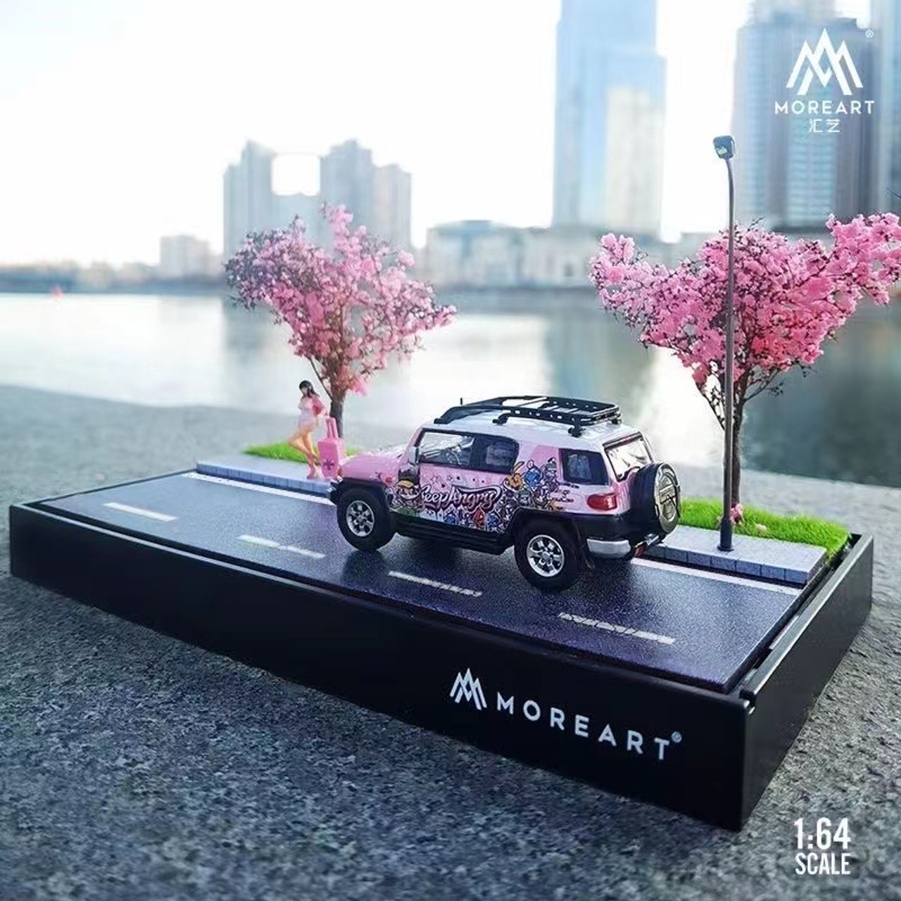 1/64 MOREART Cherry Blossoms Diorama Model Scene (car model & figure NOT INCLUDED)