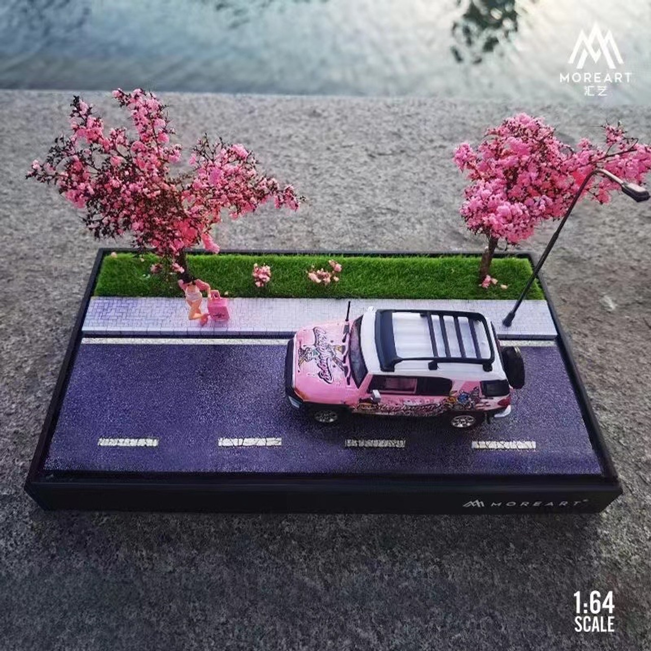1/64 MOREART Cherry Blossoms Diorama Model Scene (car model & figure NOT INCLUDED)