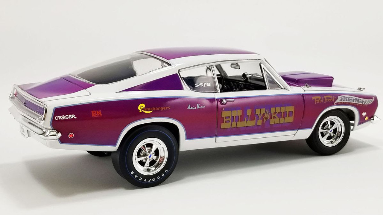 1/18 ACME 1968 Plymouth Barracuda Super Stock Billy The Kid Diecast Car Model