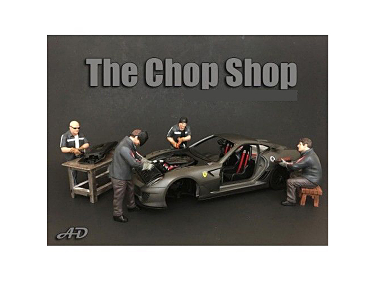 "Chop Shop" 4 piece Figurine Set for 1/24 Scale Models by American Diorama
