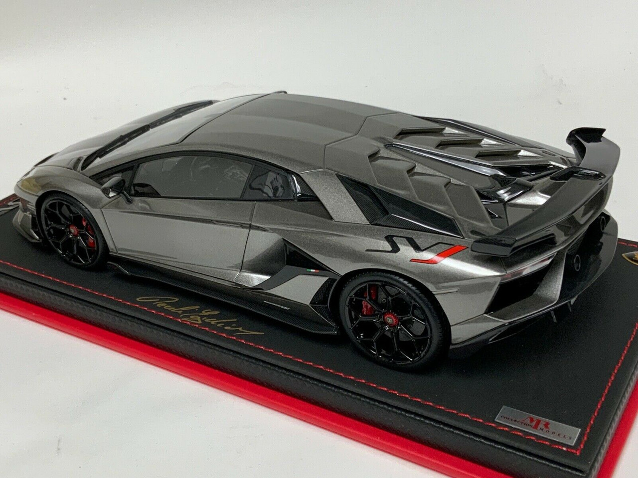 1/18 MR Collection Lamborghini Aventador SVJ (Metallic Grey) Signed by MR Owner 1 of 1