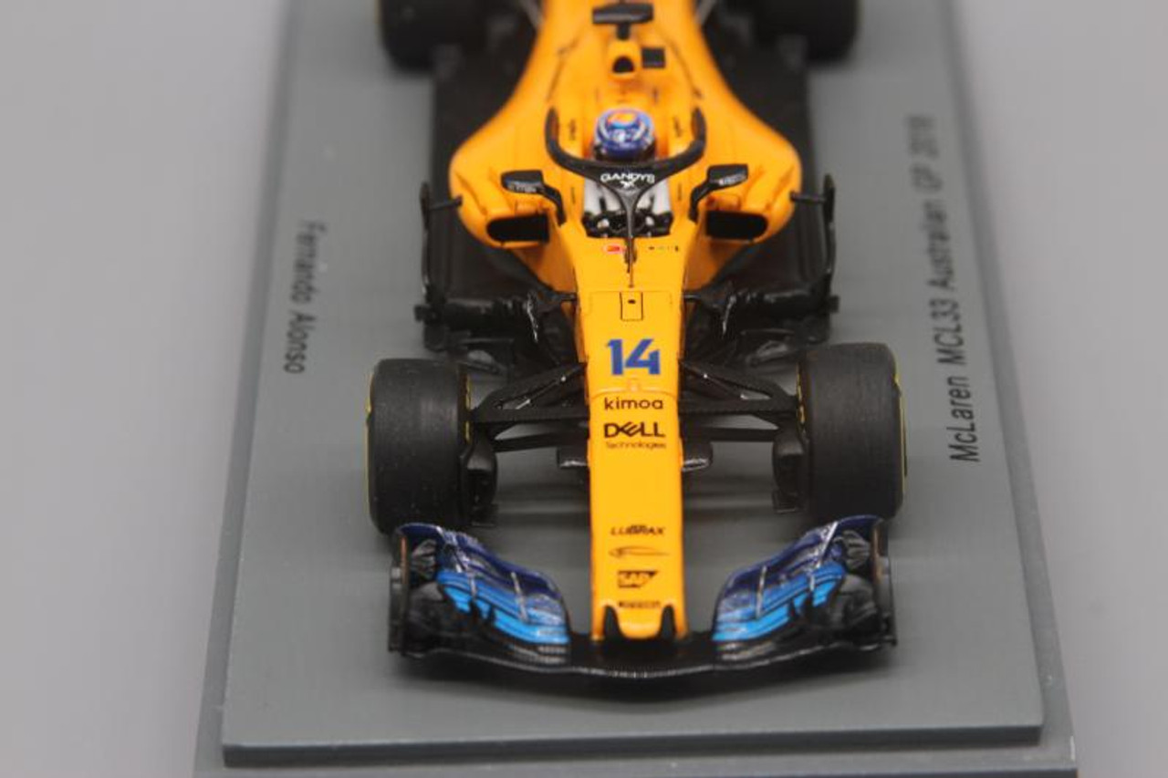 1/43 Spark Formula 1 F1 Alonso McLaren MCL33 Australian GP 2018 Diecast Car Model