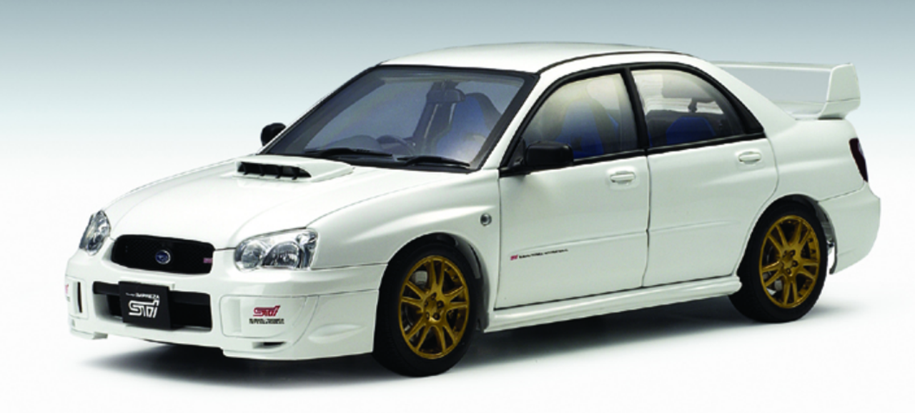 1/18 AUTOart 2003 Subaru Impreza WRX Sti - White Diecast Car Model