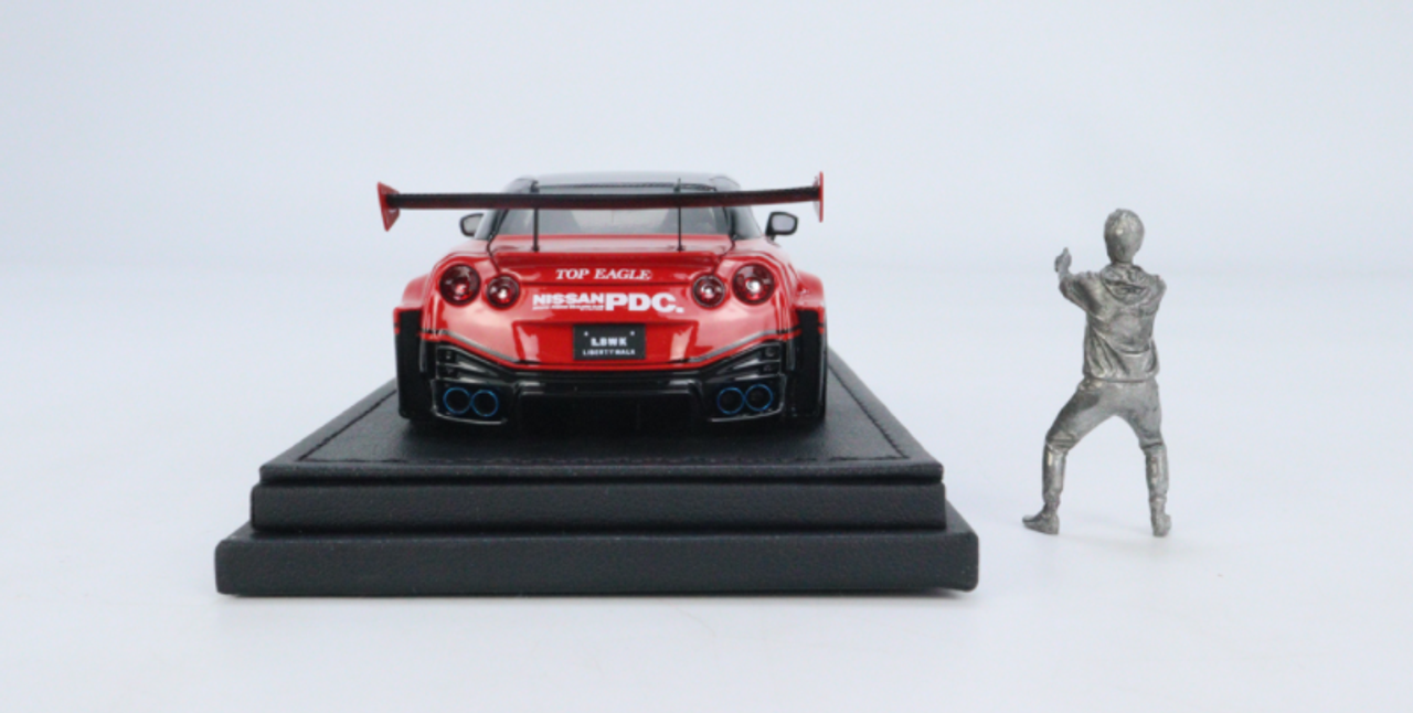 1/43 Ignition Model LB-Silhouette WORKS GT Nissan 35GT-RR (Red & Black) with Mr. Katon Metal Figurine