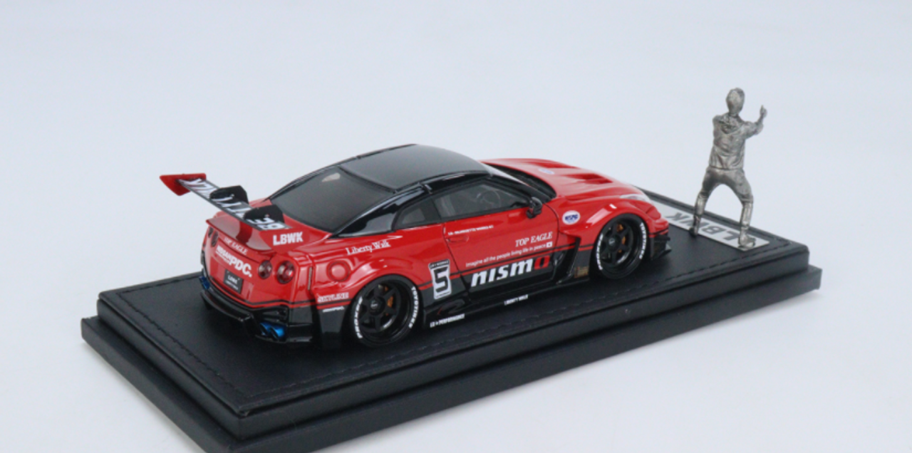 1/43 Ignition Model LB-Silhouette WORKS GT Nissan 35GT-RR (Red & Black) with Mr. Katon Metal Figurine