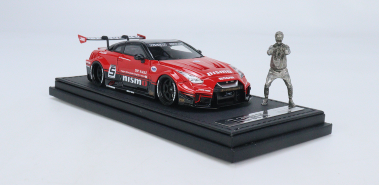 1/43 Ignition Model LB-Silhouette WORKS GT Nissan 35GT-RR (Red & Black) with Mr. Katon Metal Figurine