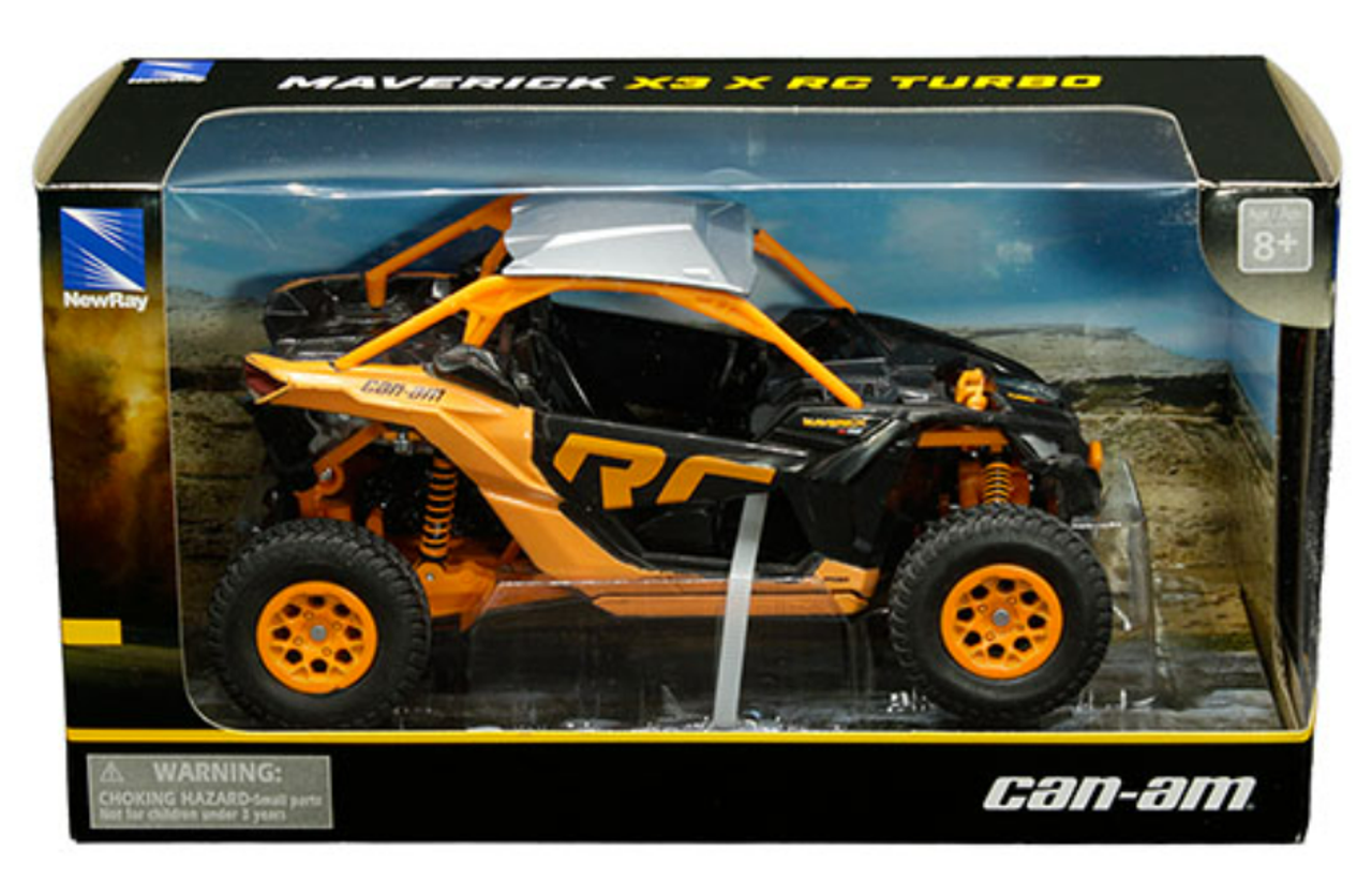 Can-Am Maverick X3 XRC Turbo ATV Orange and Black 1/18 Diecast Model by New Ray