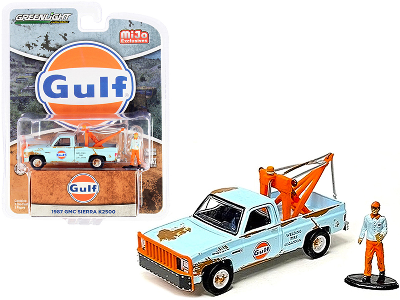 リ 1987 GMC Sierra K2500 Tow Truck Matt Light Blue (Weathered