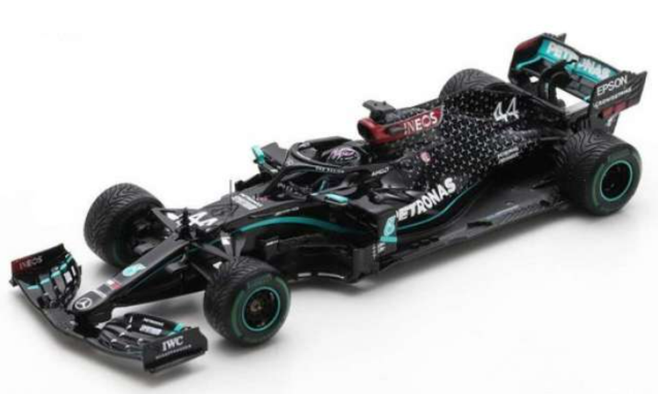 1/43 Minichamps 2020 Mercedes AMG Petronas Formula One Team W11 EQ Performance #44 Lewis Hamilton Winner Turkish GP 7th World Title Car Model