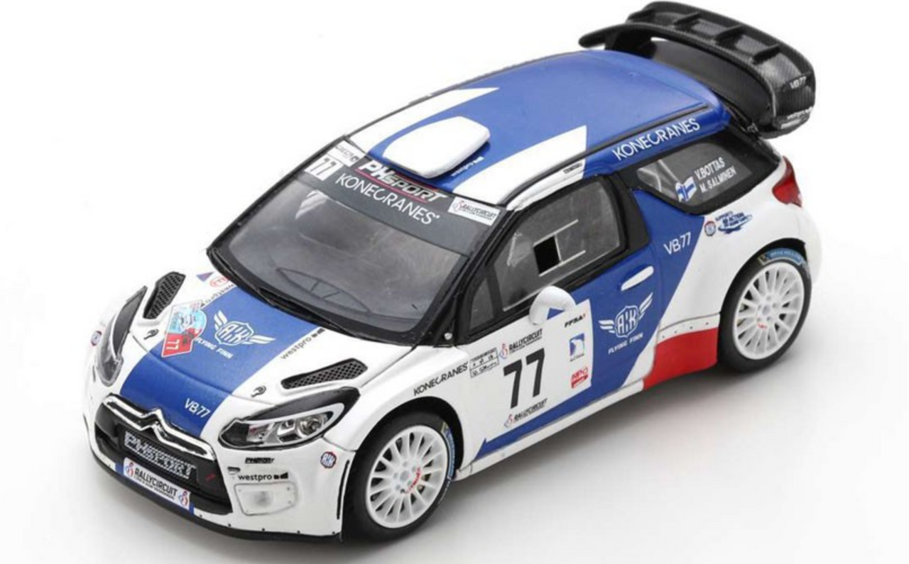 1/43 Citroën DS3 WRC No.77 Winner Rally Circuit Côte d'Azur 2019 V. Bottas - M. Salminen Limited 300