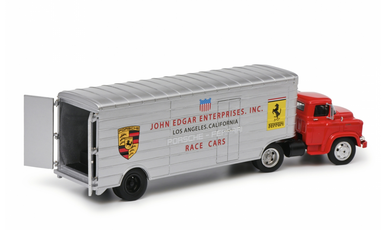 1/43 Schuco GMC Race Car Transporter Porsche Ferrari John Edgar Enterprises Car Model