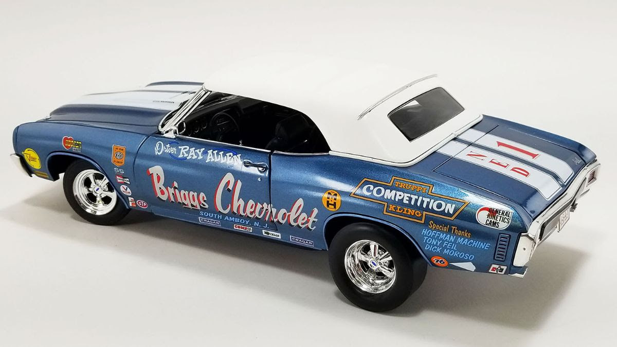1/18 ACME 1970 Chevrolet Chevelle Convertible - Briggs Drag Car