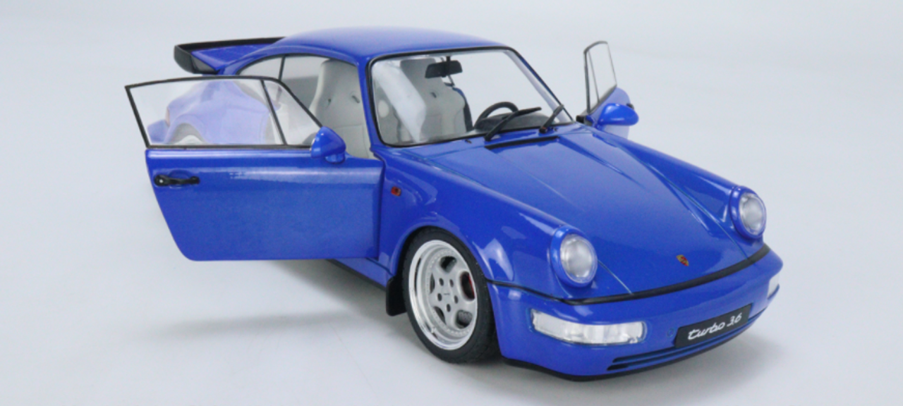 1/18 Solido 1990 Porsche 911 (964) Turbo (Electric Blue) Diecast 