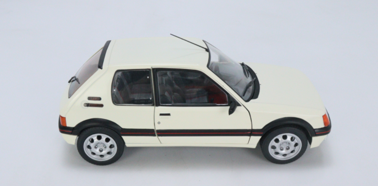 1/18 Solido PEUGEOT 205 GTI BLANCHE 1988 Diecast Car Model