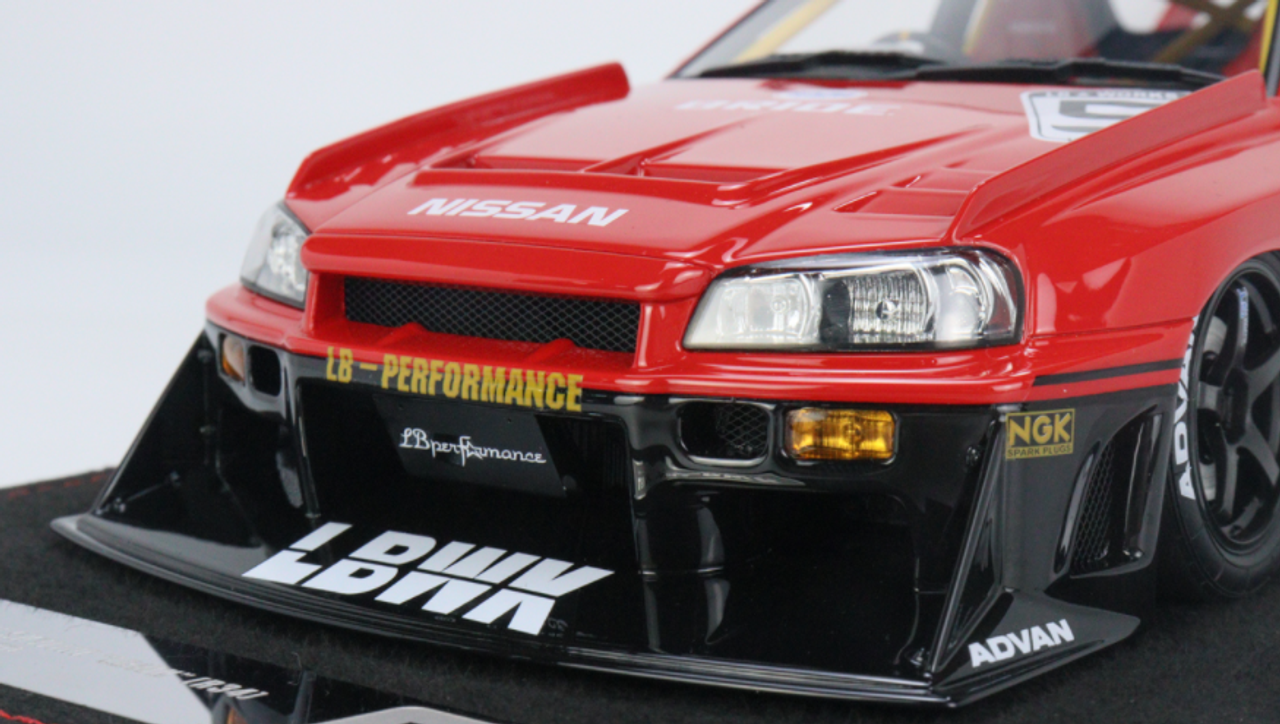  1/18 INNO NISSAN  SKYLINE "LBWK" (ER34) SUPER SILHOUETTE with display case and Base  SKYLINE "LBWK" (ER34) SUPER SILHOUETTE with display case and Base Resin Car Model